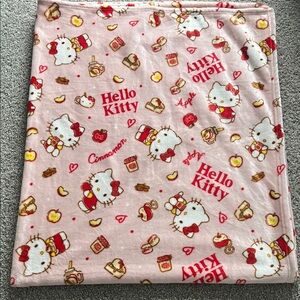 Cute Hello Kitty Pink Apple Cinnamon Blanket